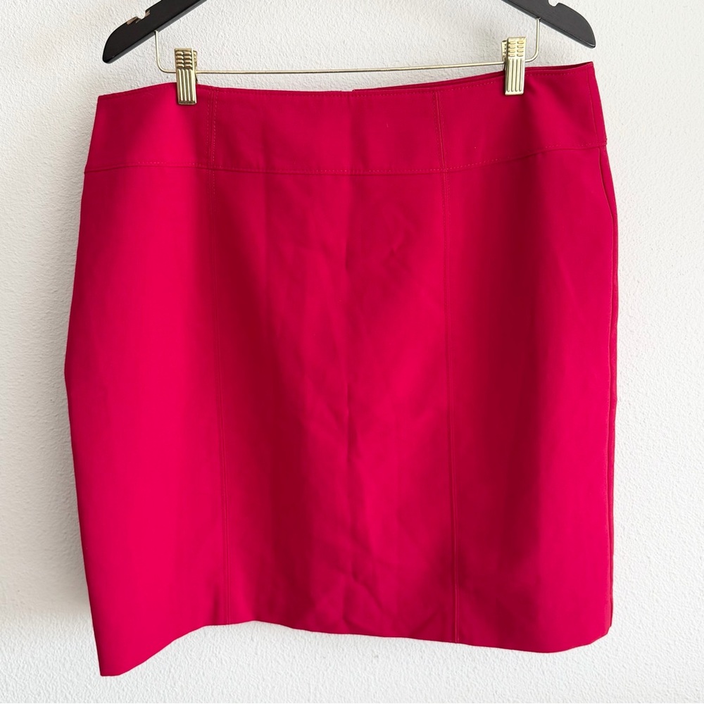 Worthington Red Professional Pencil Skirt Lined Knee Length Plus Size 18